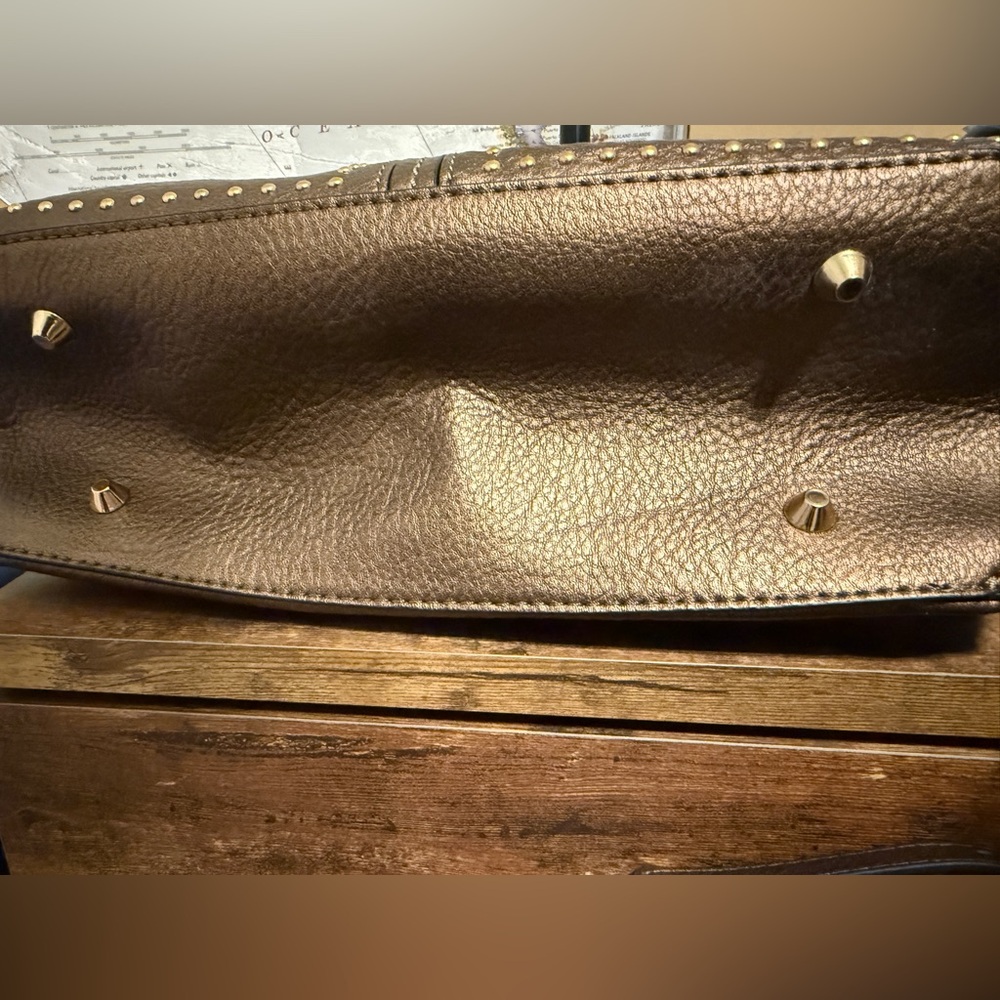 Montana West Bronze‎ Studded Shoulder Bag - Picture 8 of 9